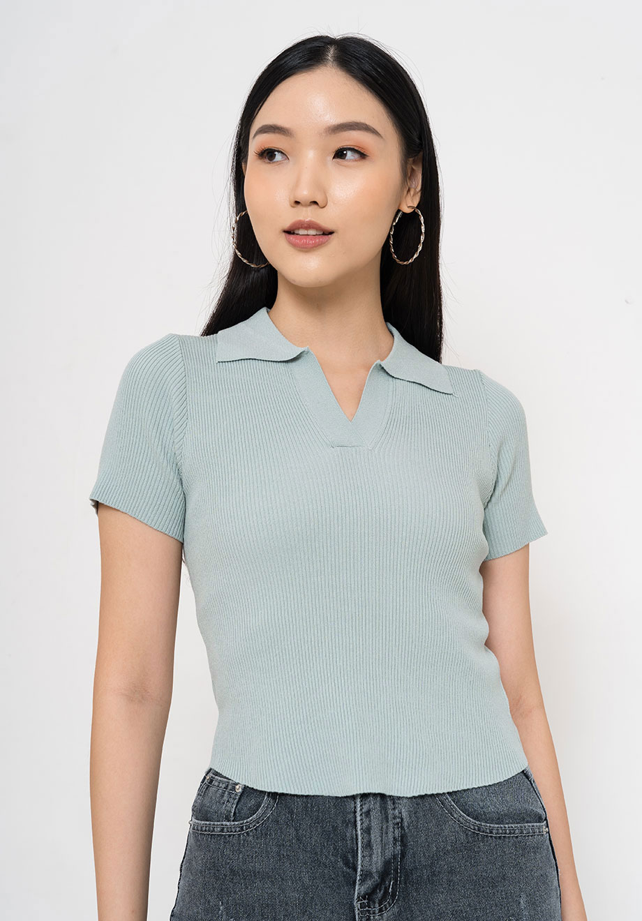 Duvieyu Top (Pale Blue)
