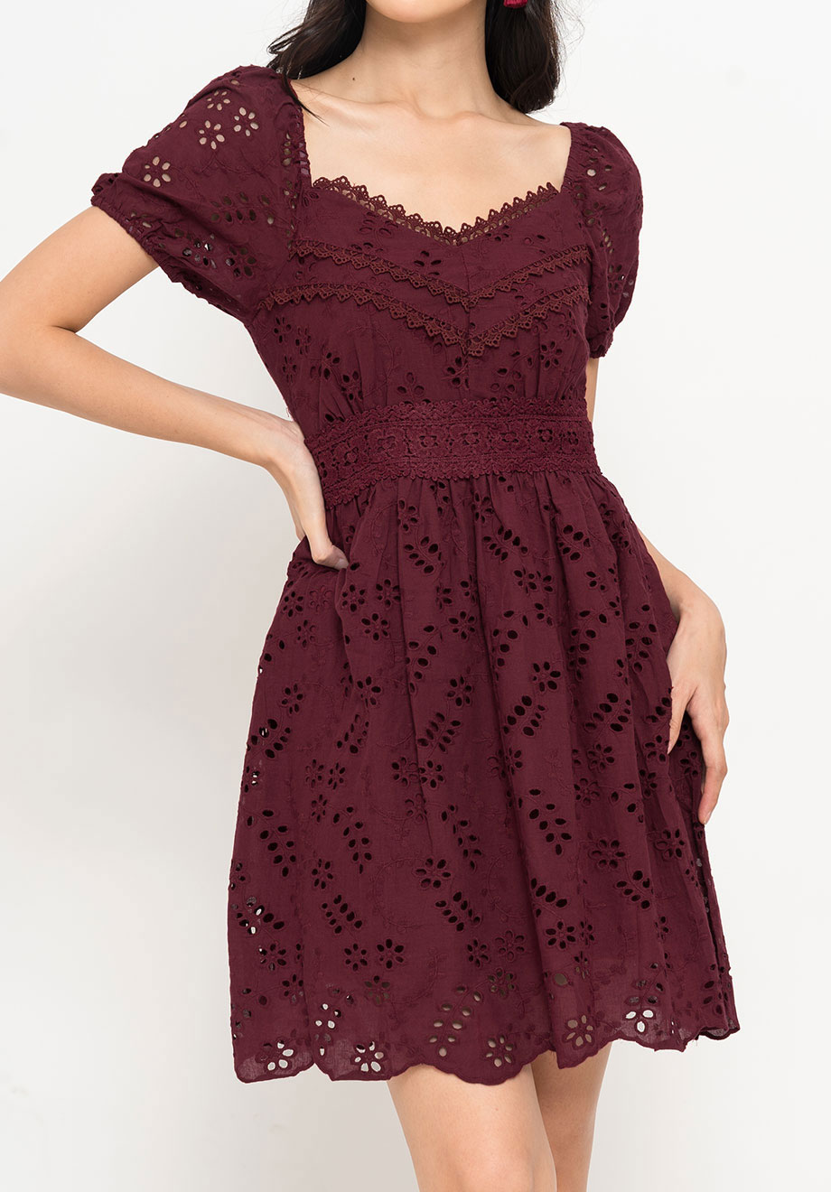 Cho Dress in Maroon (Ready XS)